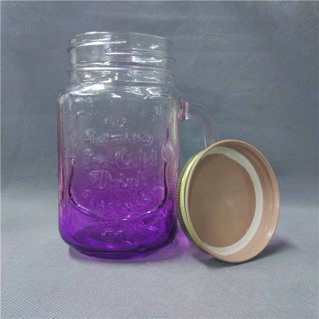 8 10 12 16 32 oz Supplier clear flint glass mason canning jar in bulk with one piece tinplate lid