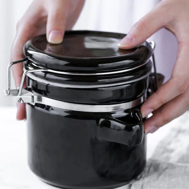 8-16 OZ Wide Mouth Kitchen Utensil Mason Jar Ceramic Jars With Lid