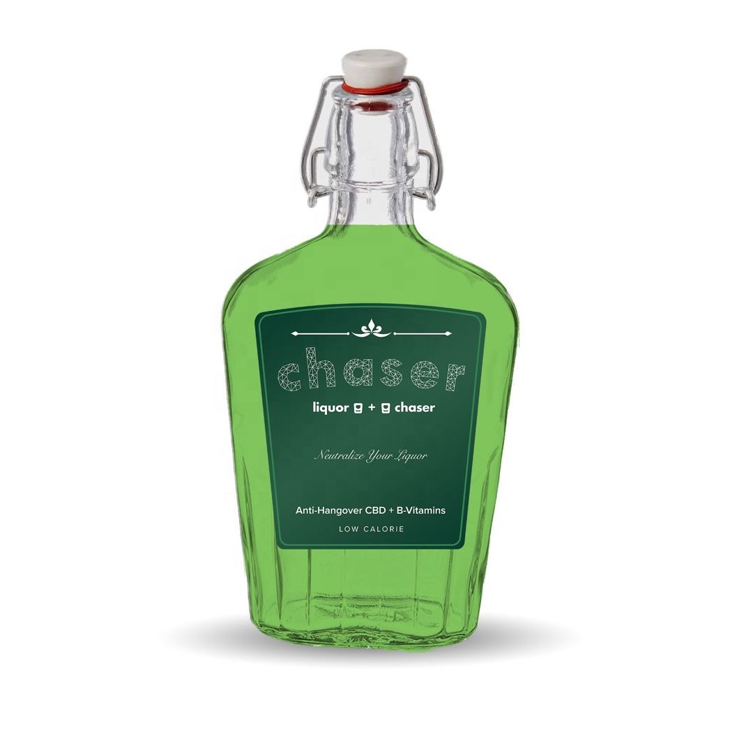 8.5 oz (250 ml)Pocket Flask Clear Glass Bottle with Swing Top Pocket vodka Whiskey Bourbon Scotch Gifts bottle Flask