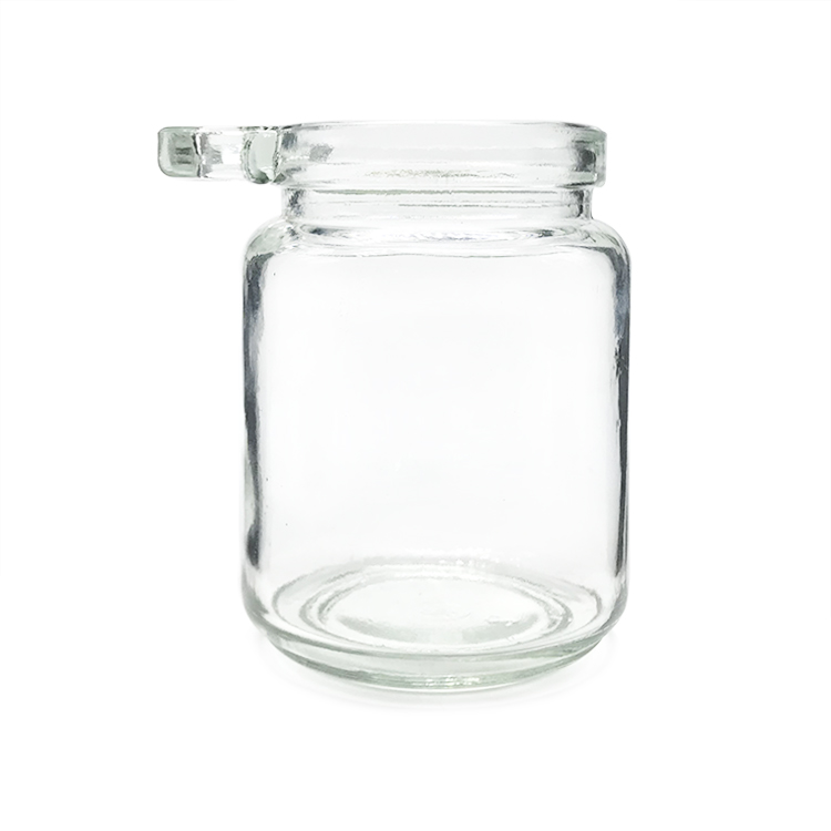 8.5 oz Empty Glass Bath Salt Season Jars with Cork Stopper Wood Spoon