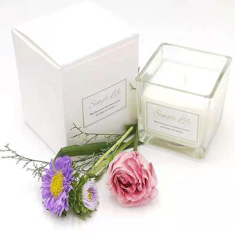 8*8cm 10*10cm 12*12 transparent heat-resistant pyrex press cube candle holder glass bottle jar home decoration Wonderful Wedding