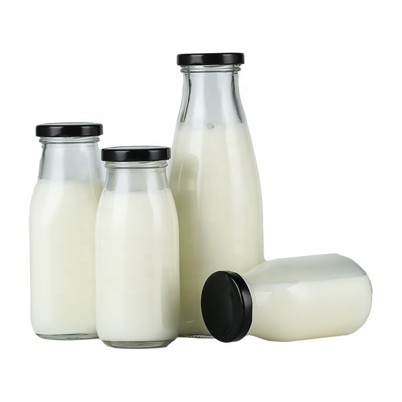 8.8oz 250ml Beverage/Milk/Juice Round Glass Bottle With Child Safty PP Lid Or Tinplate Lid