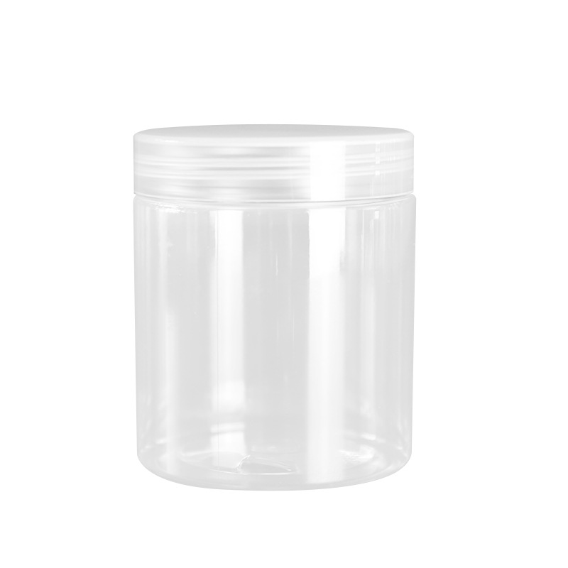 8 OZ 250ml Round Clear Plastic Jars With Black Lids