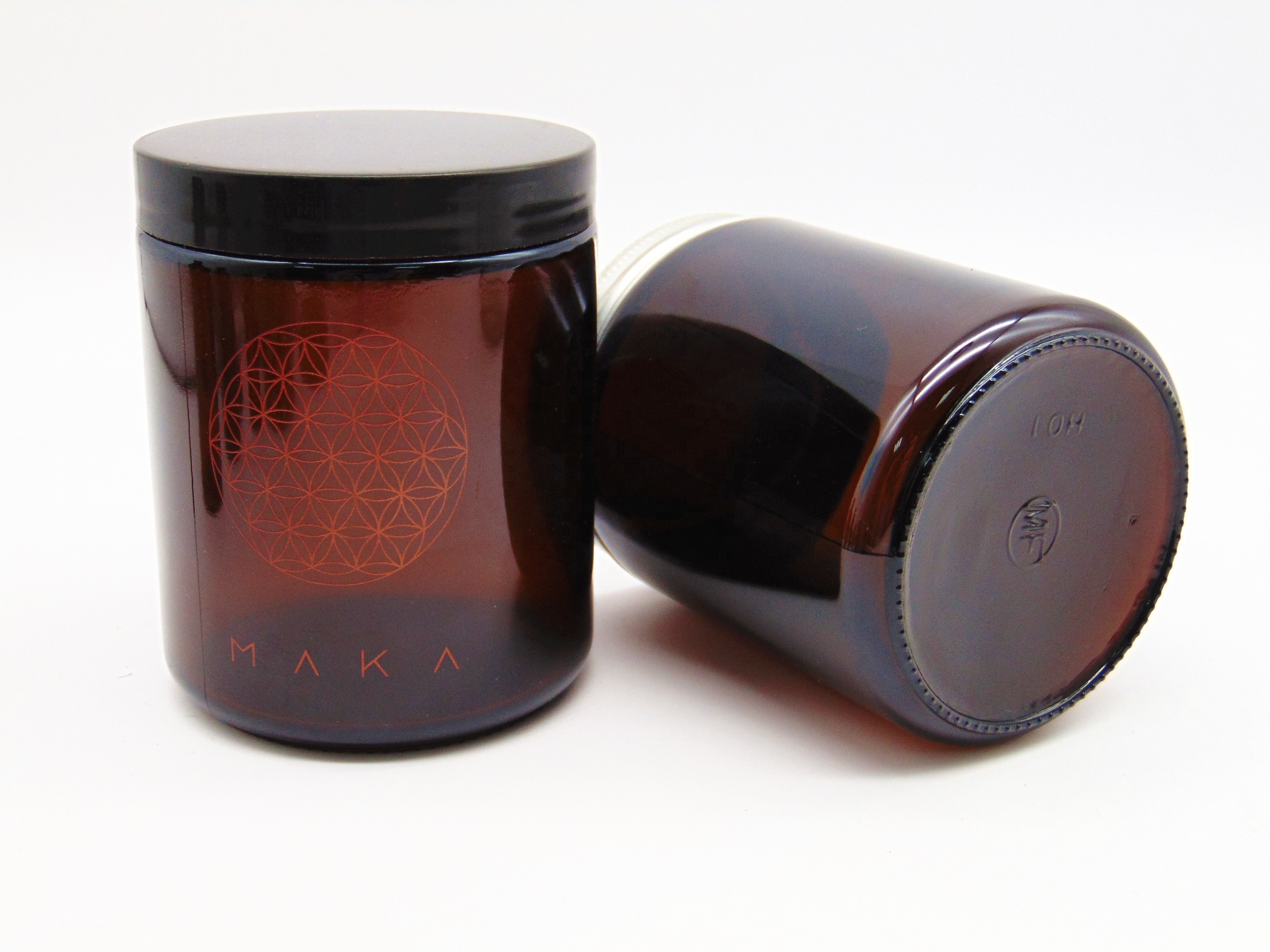 8 OZ Round Amber Straight Side Glass Jar for jam