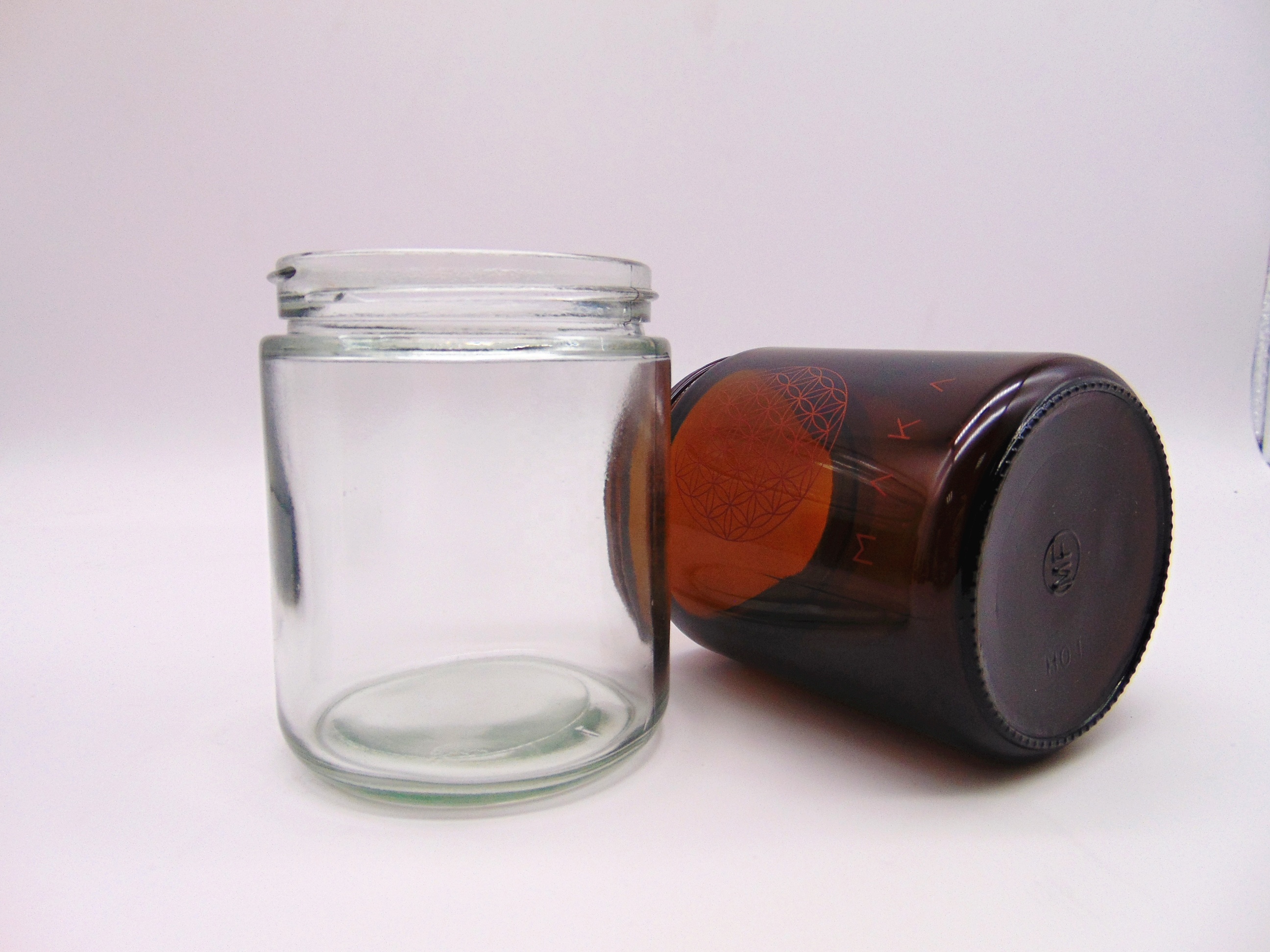 8 OZ Round Amber Straight Side Glass Jar for jam