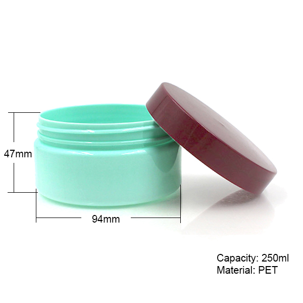 8 Oz 250 Ml 8oz 250ml Pet Empty Plastic Cosmetic Container Jar For Face Cream