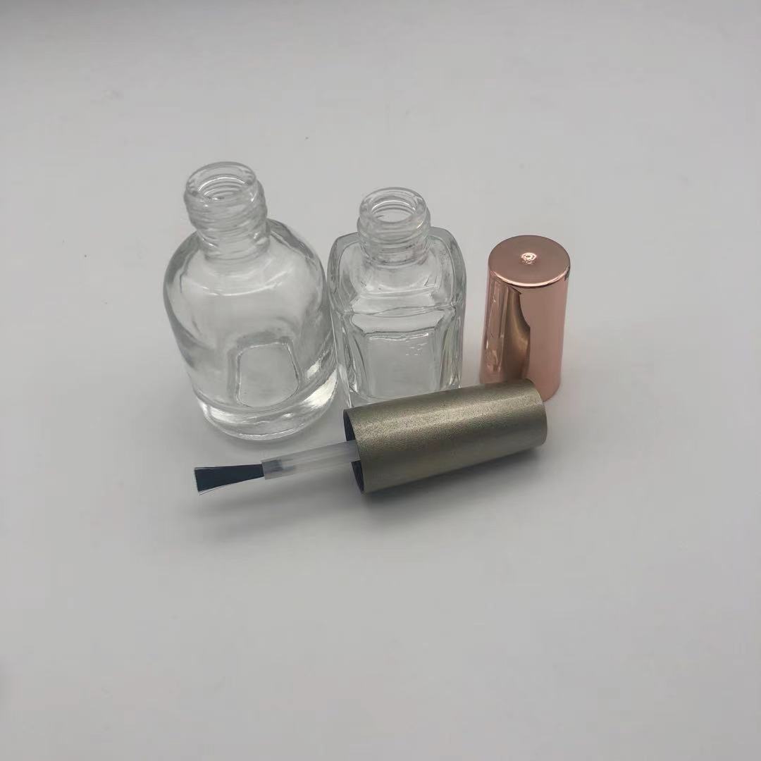 8 ml 10 ml 15ml Oval Shape Clear Transparent Glass Nail Gel Polish Bottle for Nail Care