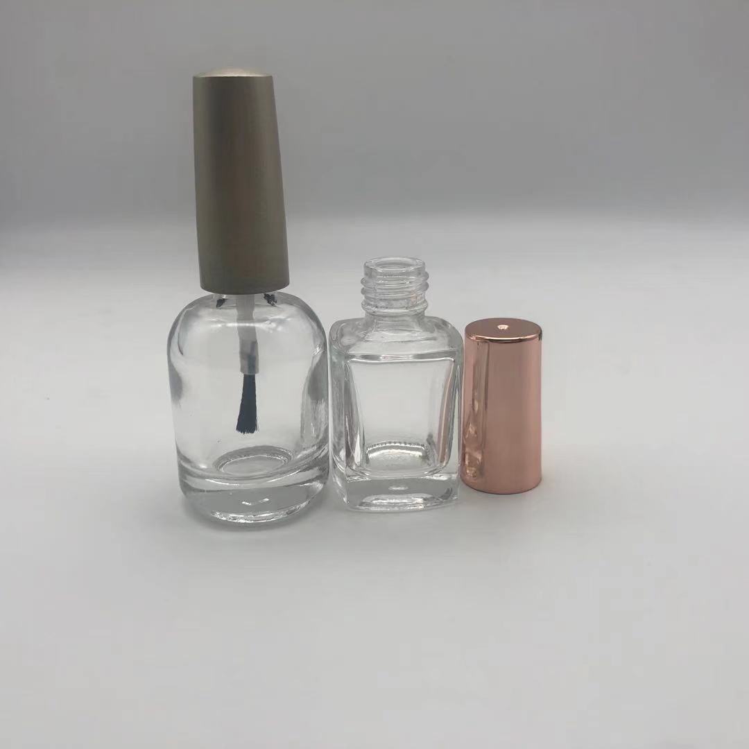 8 ml 10 ml 15ml Oval Shape Clear Transparent Glass Nail Gel Polish Bottle for Nail Care