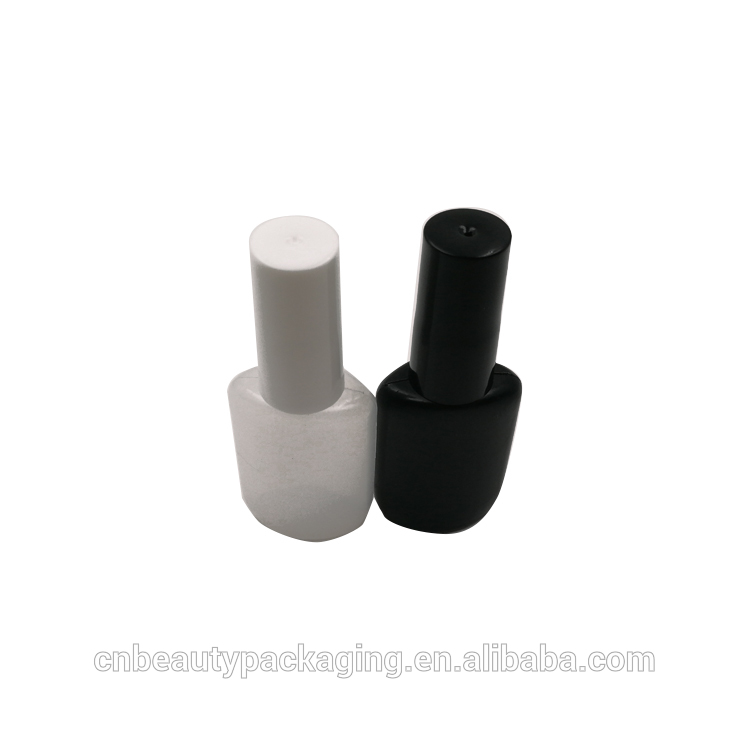 8 ml 10 ml Oval Shape Black Plastic Nail Gel Polish Bottle for Nail Care