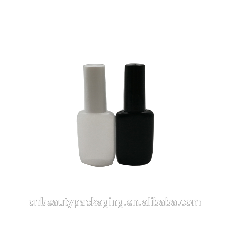 8 ml 10 ml Oval Shape Black Plastic Nail Gel Polish Bottle for Nail Care