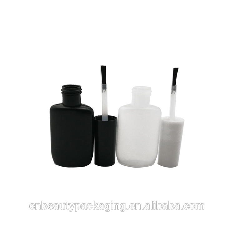 8 ml 10 ml Oval Shape Black Plastic Nail Gel Polish Bottle for Nail Care