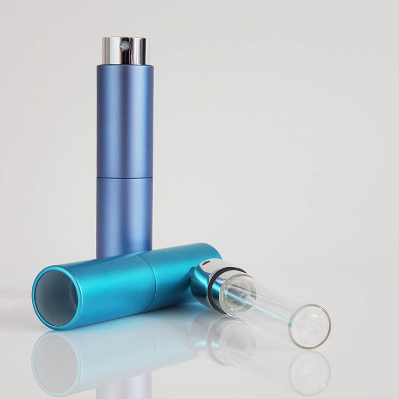 8 ml 15 ml Black Cologne Refillable Twist Colorful Portable Empty Refillable Metal Spray Perfume Atomizer Bottle Case White