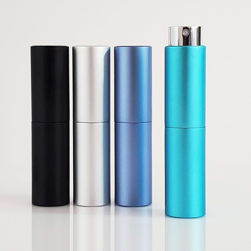 8 ml Refillable 15ml 10 ml Purple Tester 20ml Perfume Atomizer Premium Bottle Case With Black Packaging