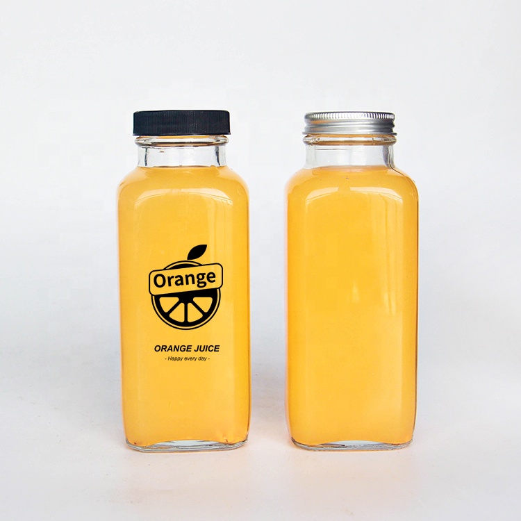 8 oz 12 oz 16 oz Cusotom logo beverage juice french glass bottle packaging 250ml 360ml 500ml