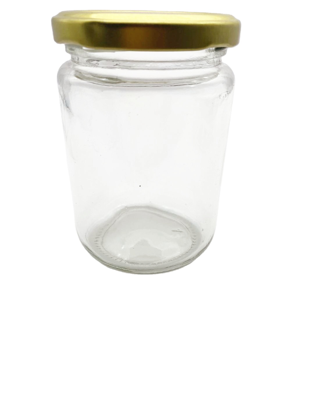 8 oz 12 oz Clear round glass storage jars with metal screw lids