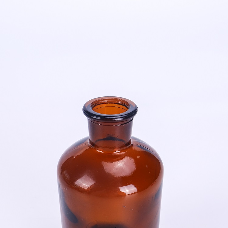 8 oz 16 oz 250ml 500ml Amber aroma glass diffuser reed glass bottle with cork