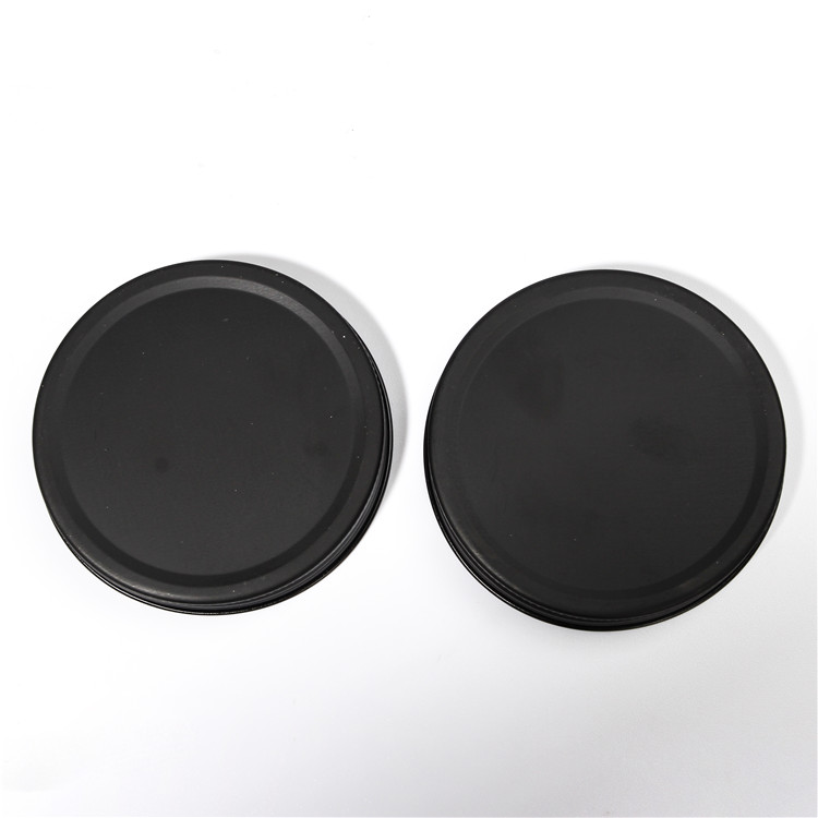 8 oz 16 oz Cylinder Black Organic Body Butter Jars Glass With Metal Lid