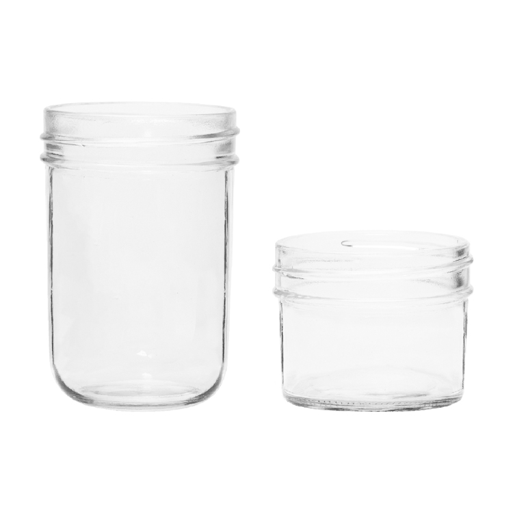 8 oz Custom Silicone Protect Sleeve Glass Mason Jar for Food
