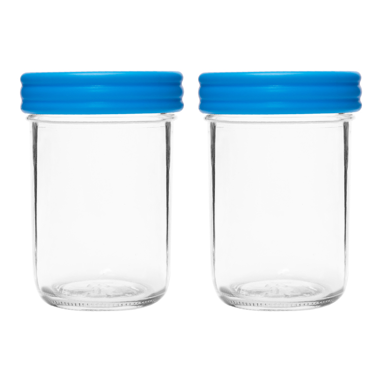 8 oz Custom Silicone Protect Sleeve Glass Mason Jar for Food
