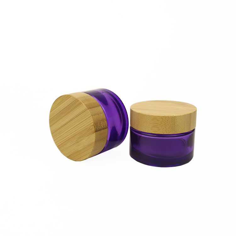 8 oz bamboo cosmetic jars 1 oz containers with lids glass candle jar with bamboo lid 0.5oz cosmetic bamboo jar
