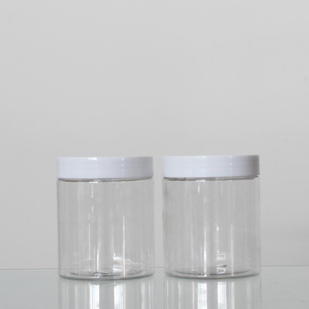 8 oz clear plastic cosmetic hair gel containers