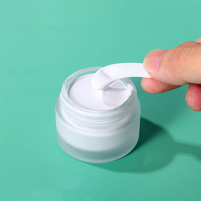 8 oz cosmetic glass jar frosted colored glass cosmetic jars cosmetic glass jar with spoon