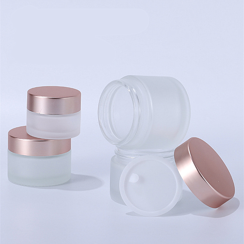 8 oz cosmetic glass jar frosted colored glass cosmetic jars cosmetic glass jar with spoon