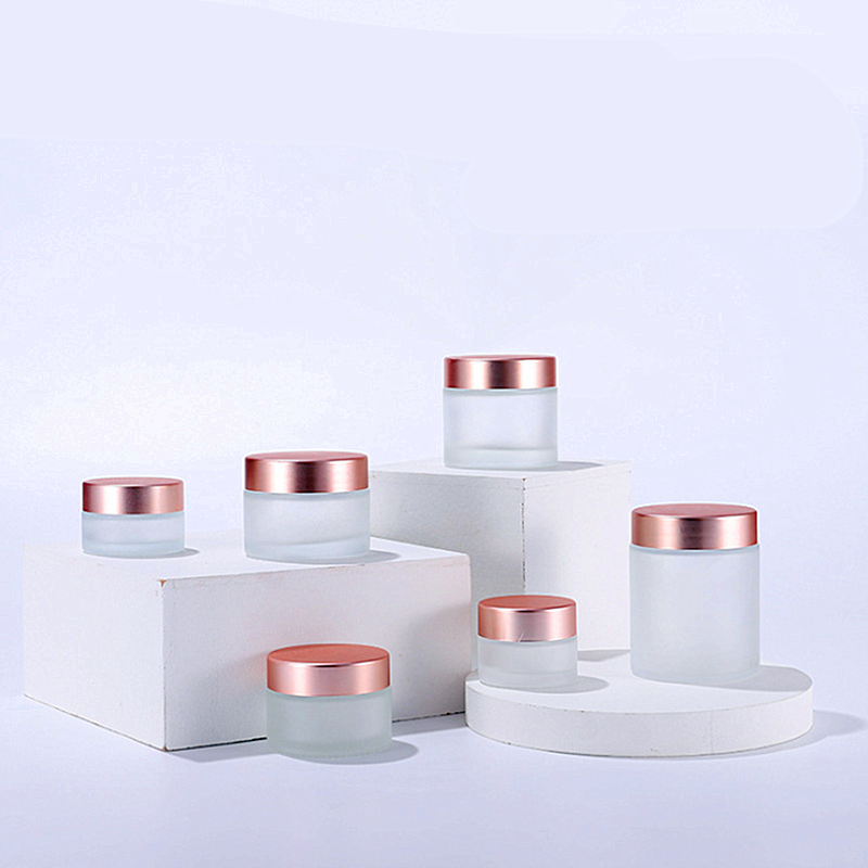 8 oz cosmetic glass jar frosted colored glass cosmetic jars cosmetic glass jar with spoon