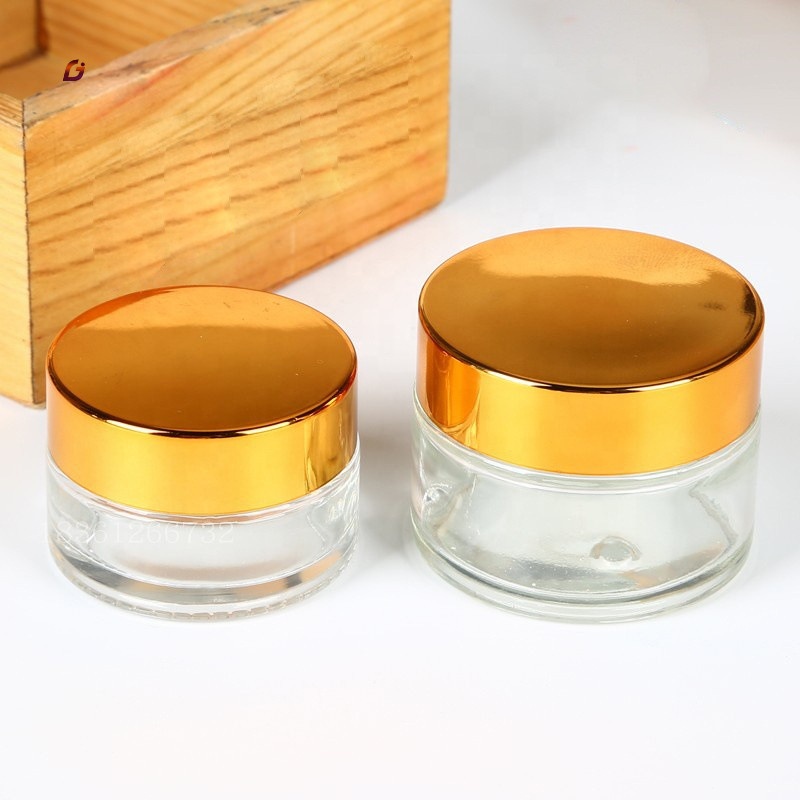 8 oz cosmetic jars gold lid luxury mini round cream container
