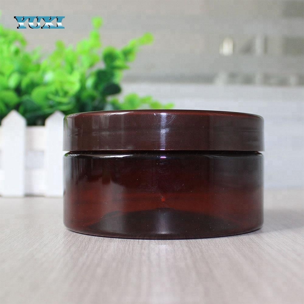 8 oz empty custom clear plastic cosmetic jars