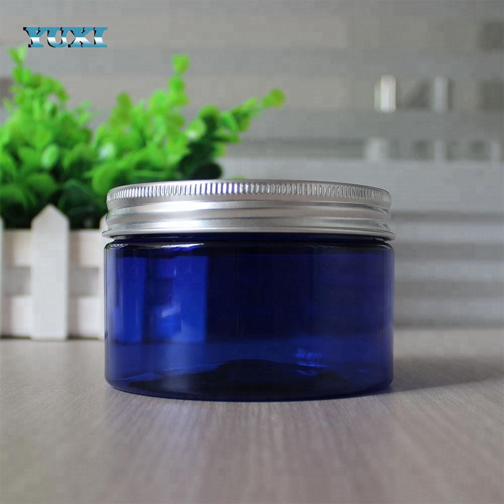 8 oz empty custom clear plastic cosmetic jars