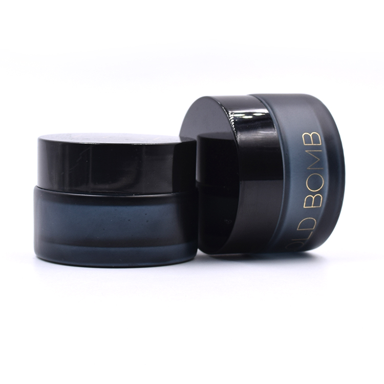 8 oz glass jars for cosmetics glass jar 120ml metal lid blue colored face moisture cream use empty jars