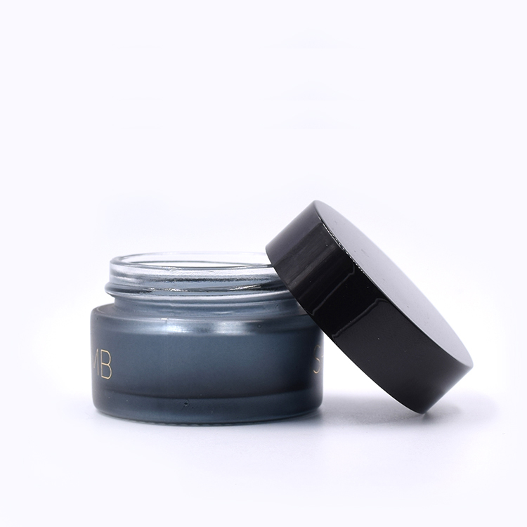 8 oz glass jars for cosmetics glass jar 120ml metal lid blue colored face moisture cream use empty jars