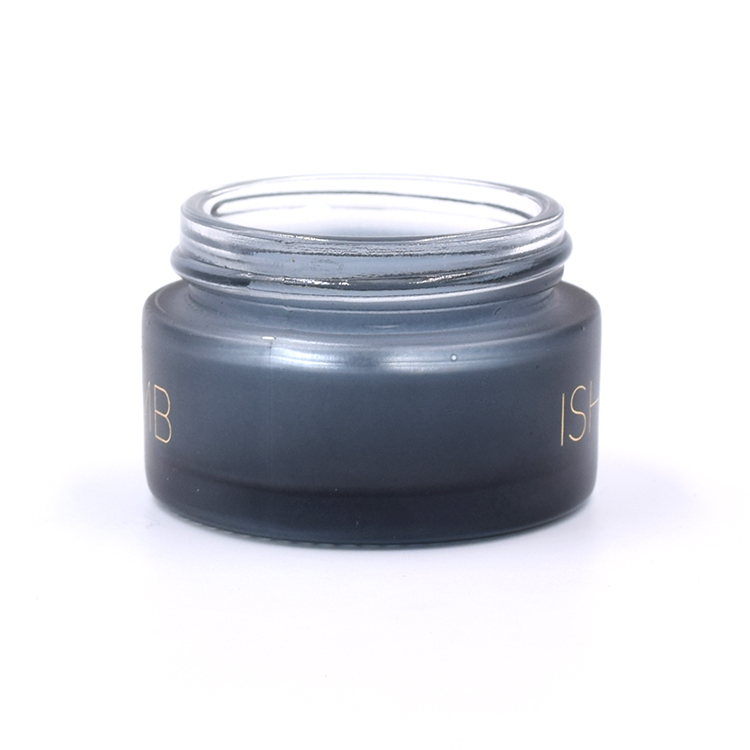 8 oz glass jars for cosmetics glass jar 120ml metal lid blue colored face moisture cream use empty jars