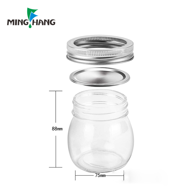 8 oz smell proof container home kitchen caviar jelly storage mason herb jar with metal lid and gasket