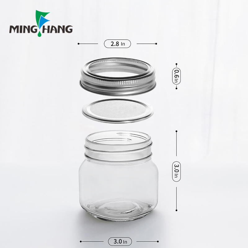 8 oz smell proof container home kitchen caviar jelly storage mason herb jar with metal lid and gasket