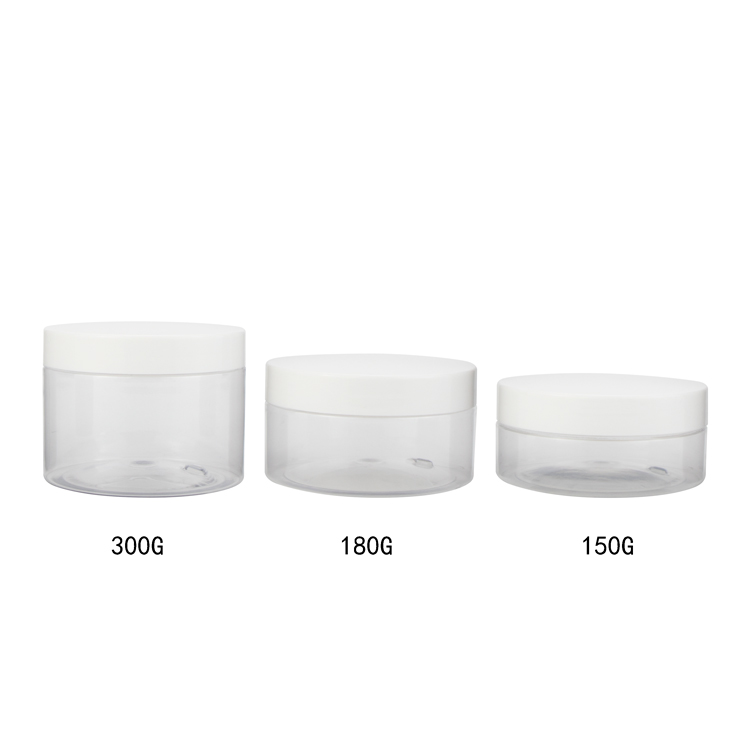 80 100 120 150 200 250 g storage food grade container clear empty pet plastic cosmetic face cream jars with screw lids