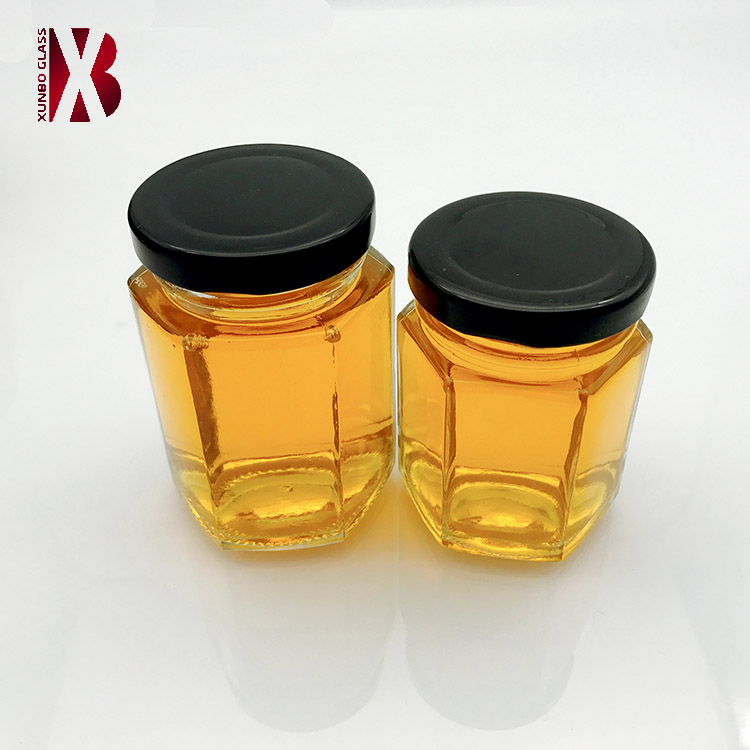 80 ml 180 ml 280 ml 380 ml 480 ml and 730 ml glass honey hexagonal jar