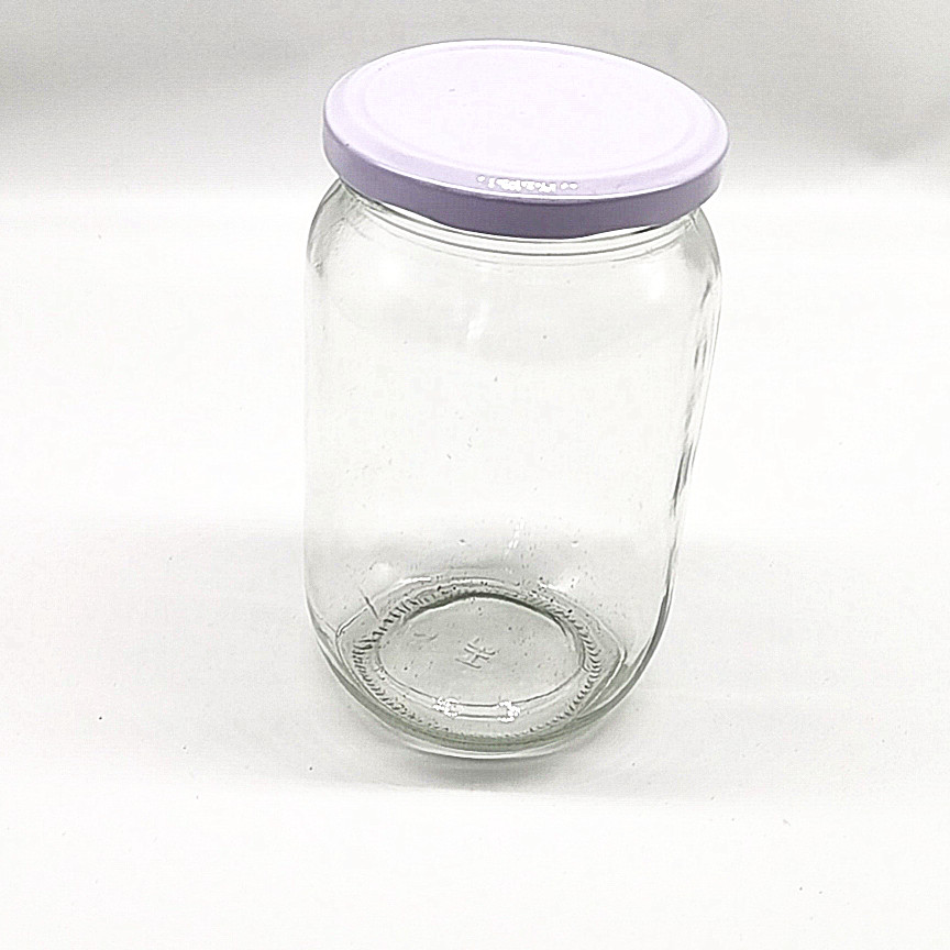 800ML Wholesale Wide Mouth glass jars and bottles with metal lid