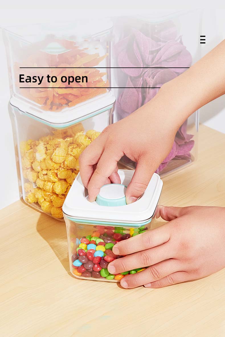 800ml 1400ml 2400ml 3 Sizes Clear Plastic Cereal Containers With Sealed Lids For Grains Dry Food Snacks Nuts