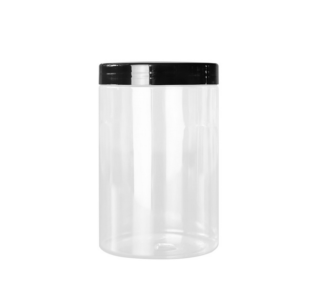 800ml 92mm diameter clear big jars with black white clear gold silver lids