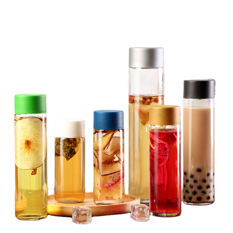 800ml VOSS cylindrical plastic high grade cold bubble scented tea beverage bottle