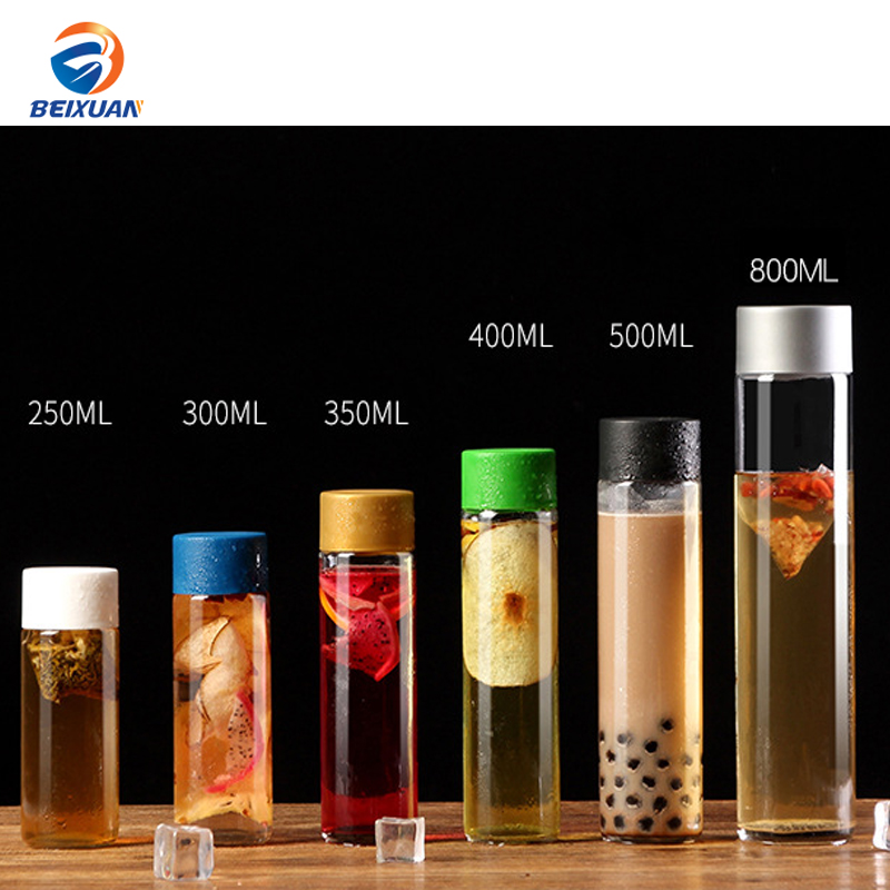 800ml VOSS cylindrical plastic high grade cold bubble scented tea beverage bottle
