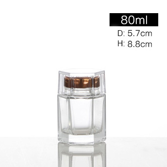 80ML Honey Jar Clear Empty Hexagonal Shape Bird' Nest Packing Glass Bottle with Screwlid