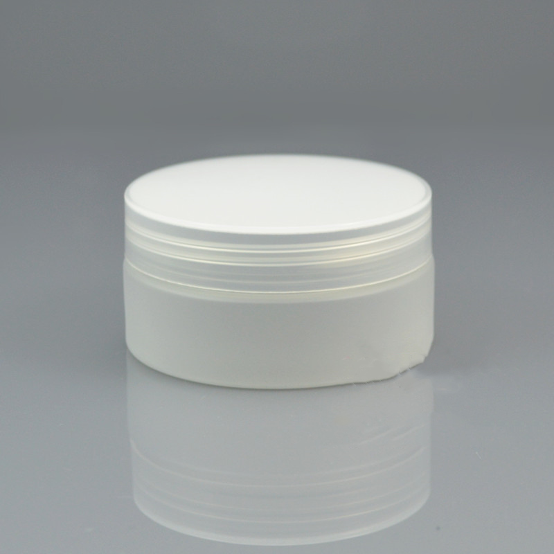 80g 100g 120g Flat round shaped clear frosted Cosmetic container empty cream jars matte plastic jar