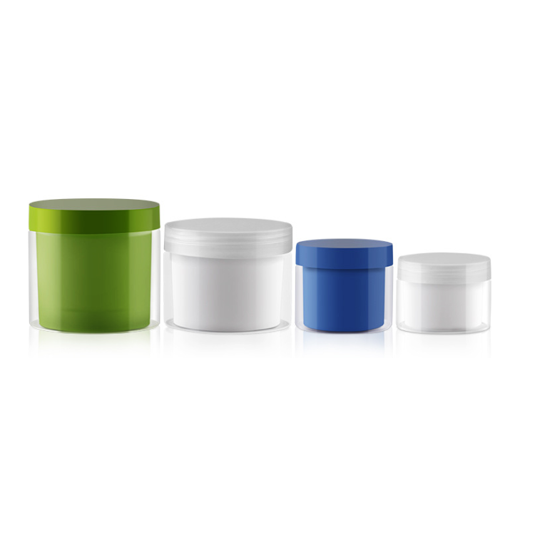 80g 100g 200g 300g Plastic Double Wall Two Layers Face Cream Hair Jar
