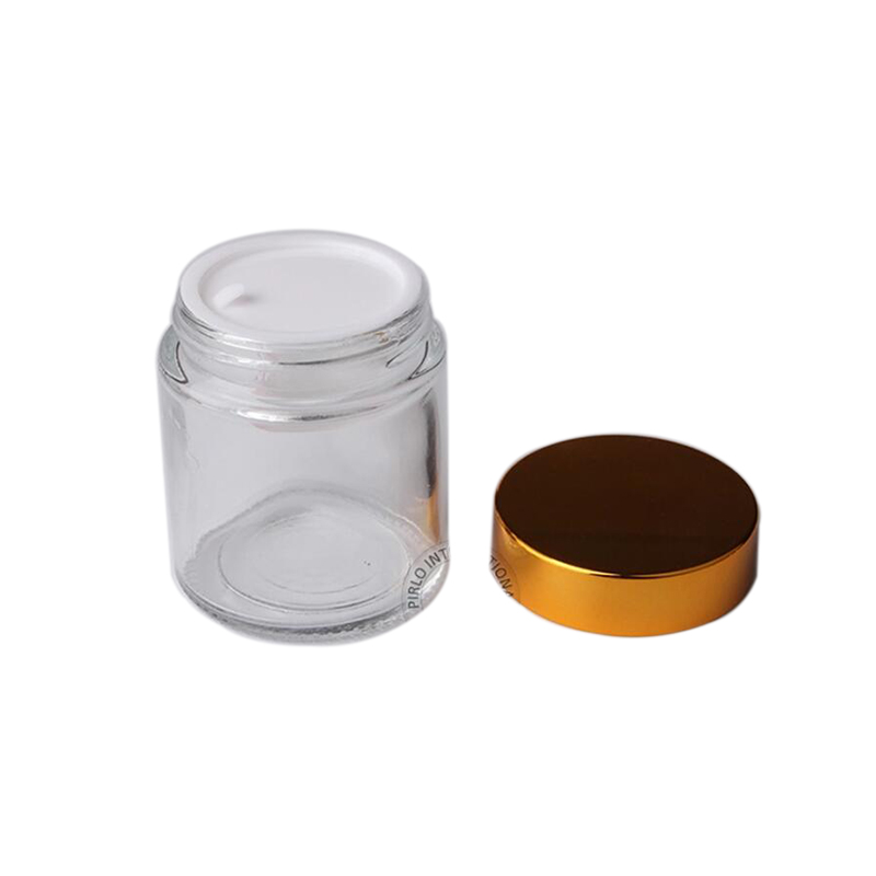 80g 120g jar bottle glass modern glass jar Facial Cream jar with UV Gold Screw Cap