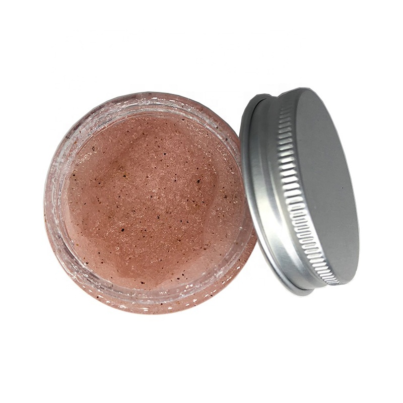 80g OEM cosmetic lip cream glass scrub labels and jars
