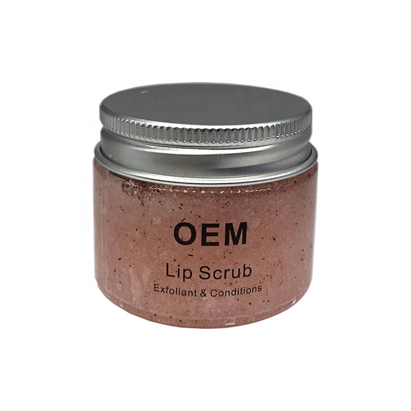80g OEM cosmetic lip cream glass scrub labels and jars