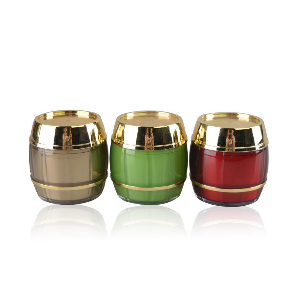 80g colorful drum shape cosmetic acrylic jars packaging